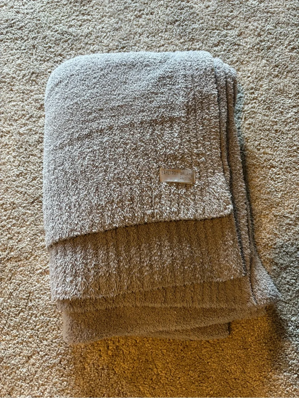 Barefoot dreams blanket CozyChic gray